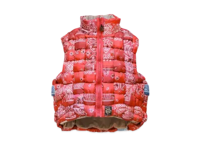 KAPITAL BANDANA TRANSCRIPTION NYLON KEEL WEAVING VEST "Red"