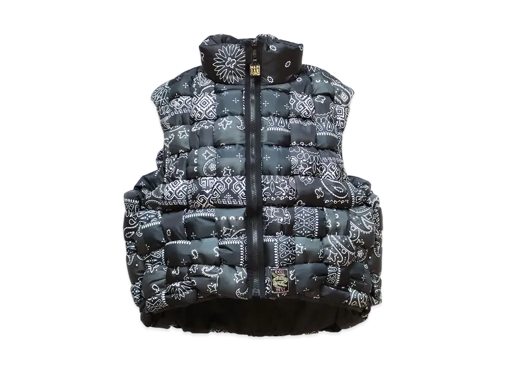 KAPITAL Ripstop Nylon Down Burger-Keel Vest 