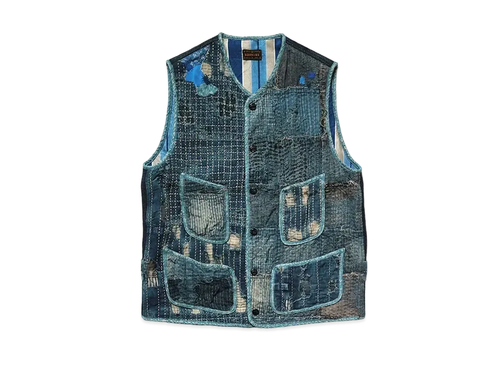 KAPITAL NORA x KAYABORO BEACH VEST "Indigo"