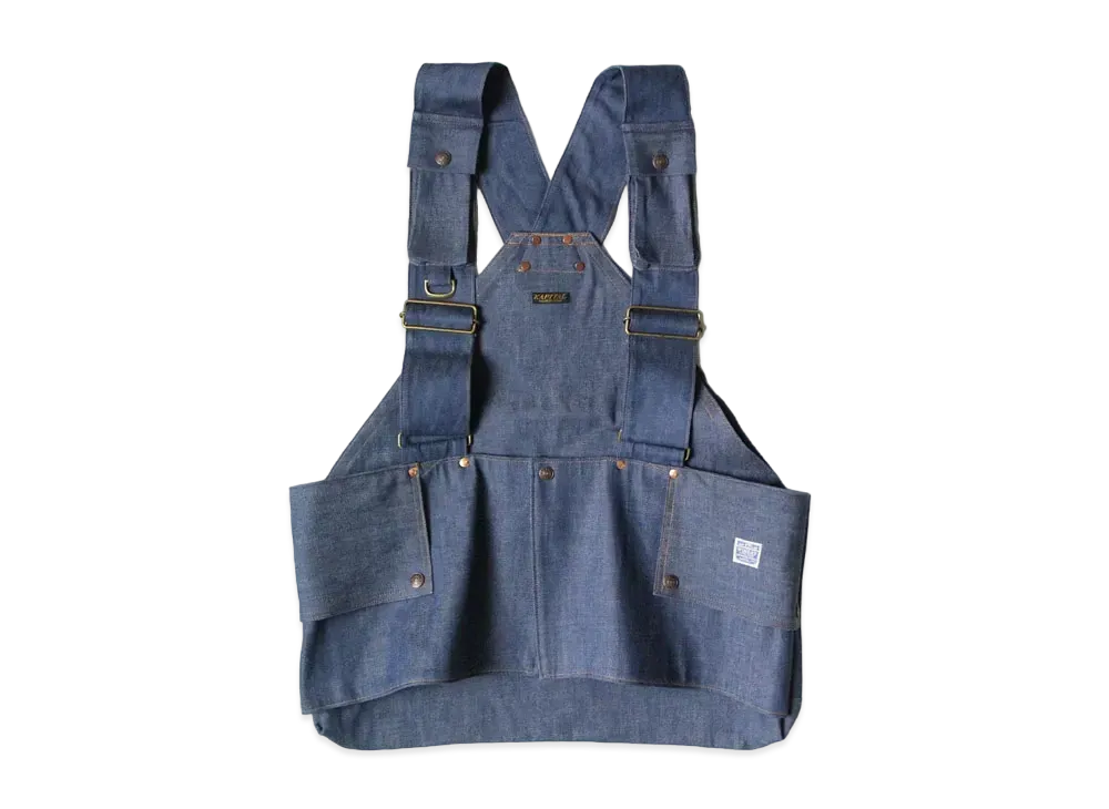 KAPITAL 11.5OZ DENIM FISHING VEST "Indigo"