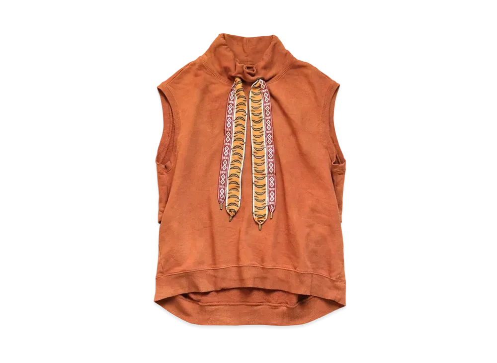 KAPITAL BACK HAIR MLAXY COOK NECK VEST (NEPAL TIGER) "Brown"