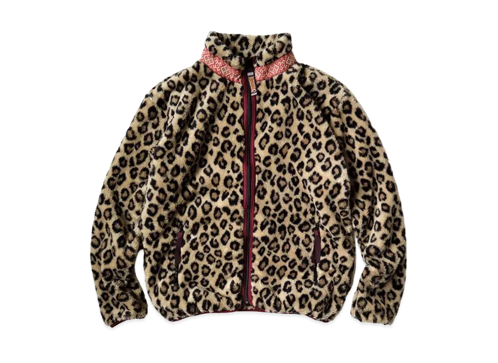 KAPITAL REPRECERO PATTERN FLEECE ZIP BULLSON "Brown"