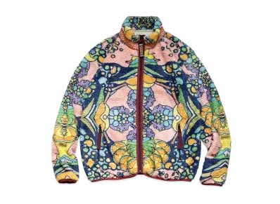 KAPITAL GUTMAN FLOWER PATTERN FLEECE ZIP BULLSON "Navy"