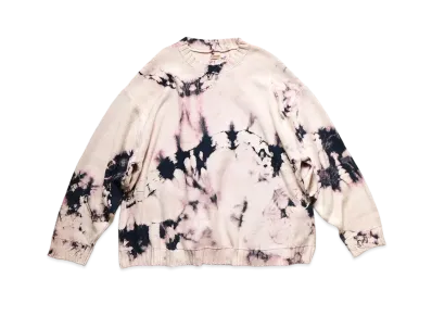 KAPITAL 5G COTTON CUT CREW SWEATER (ASHBURY DIE) "Quinity Purple"