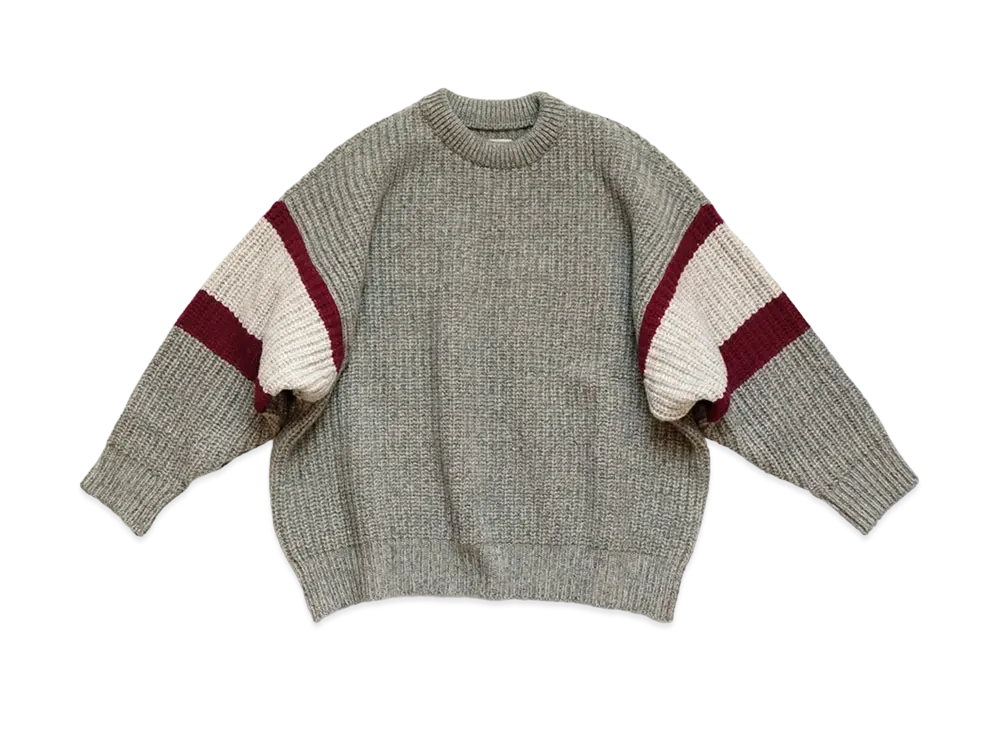 KAPITAL 5G WOOL SUB-HICKEN CANAK DOLMAN SWEATER "Gray"