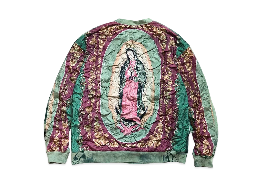 KAPITAL BACK HAIR BEVERAK BIG SWEAT (VIRGIN MARIA ASHBURY DIE) "Quinity Green"