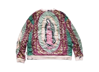 KAPITAL BACK HAIR BEVERAK BIG SWEAT (VIRGIN MARIA ASHBURY DIE) "Quinity Purple"