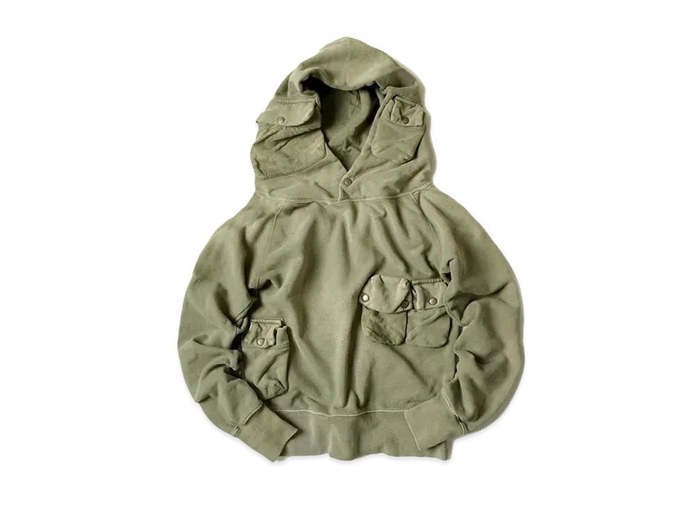 KAPITAL BACK HAIR ALPINE FOOD SWEAT "Khaki"