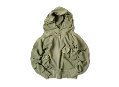 KAPITAL BACK HAIR ALPINE FOOD SWEAT "Khaki"