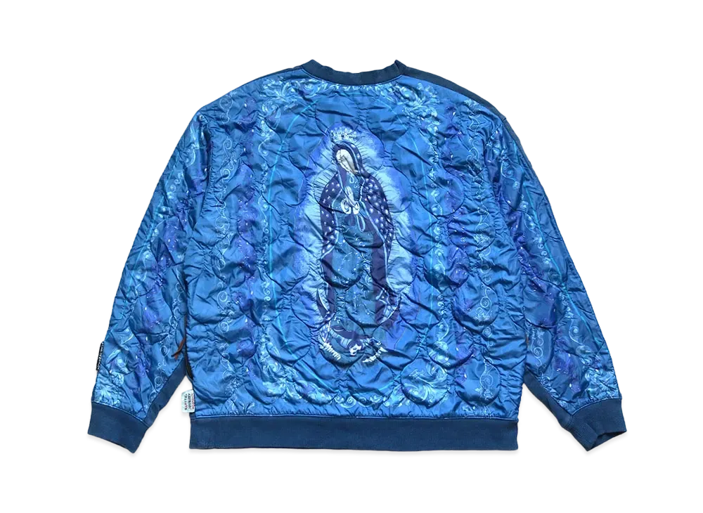 KAPITAL BACK HAIR BEVERAK BIG SWEAT (VIRGIN MARIA) "Blue Purple"
