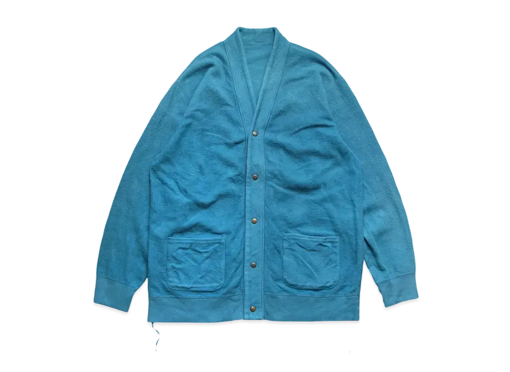 KAPITAL VINTAGE BACK HAIR REVERSIBLE CARDIGAN "Blue"
