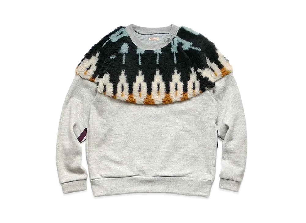 KAPITAL TOP BURNS x BOA FLEECE NORDIC SWEAT "Black Sax"