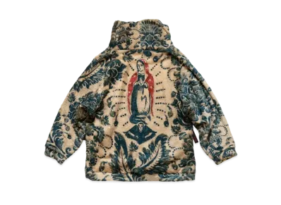 KAPITAL DAMASK PATTERN FLEECE BIG HYNEC SWEAT (VIRGIN MARIA) "Beige"