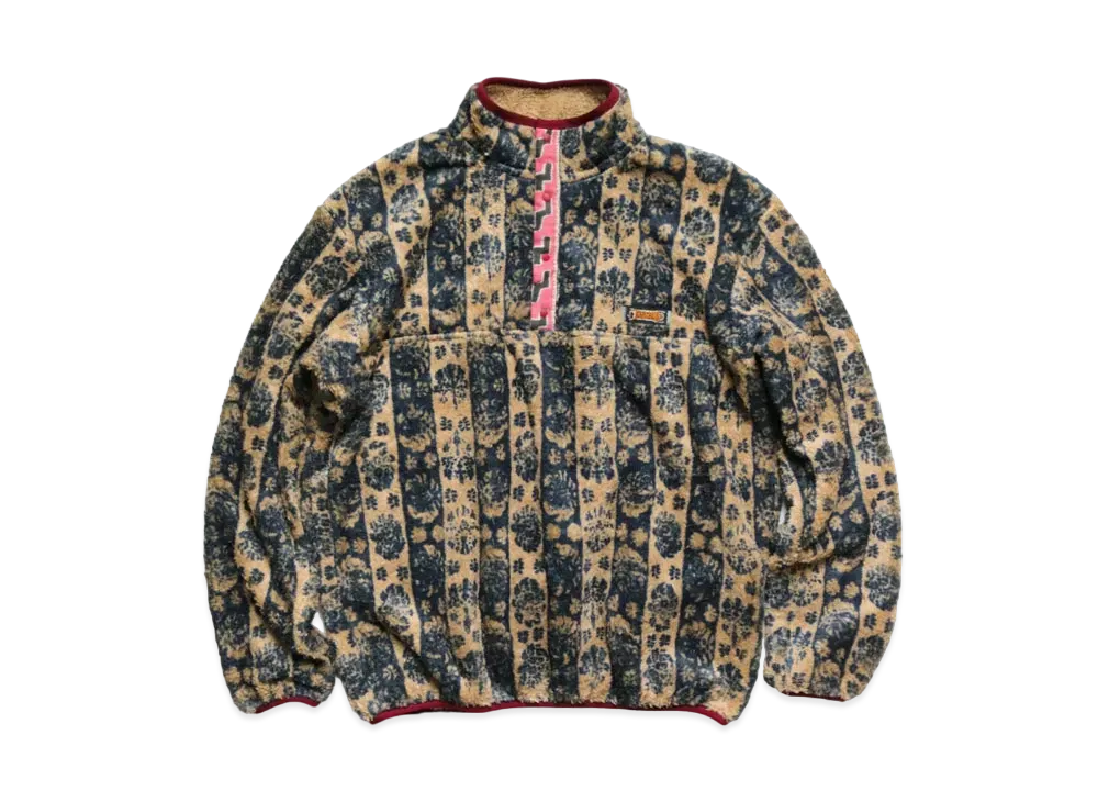 KAPITAL DAMASK STYLE PATTERN FLEECE SNAP T "Beige"