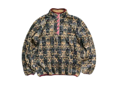 KAPITAL DAMASK STYLE PATTERN FLEECE SNAP T "Beige"