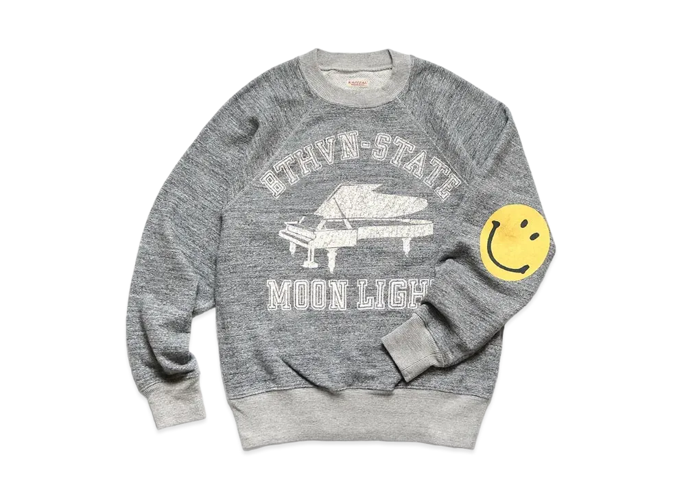 KAPITAL TOP BEAUTYY LAGRANGE CREW SWEAT (MOONLIGHT) "Charcoal"