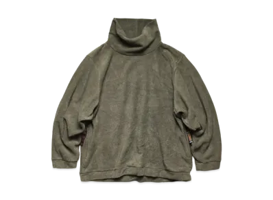 KAPITAL REVERSE FLEECE BIG HY NECK SWEAT "Khaki"