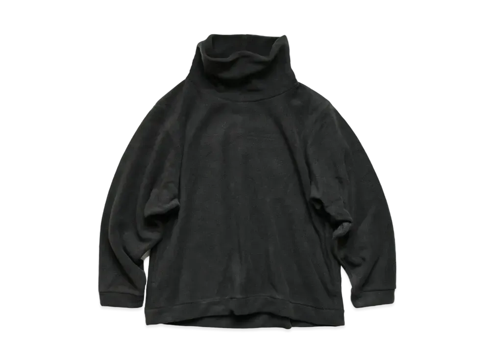 KAPITAL REVERSE FLEECE BIG HY NECK SWEAT "Black"