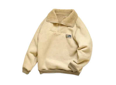 KAPITAL BOA FLEECE ZIP ALPENTU PULLOVER "Quinity"