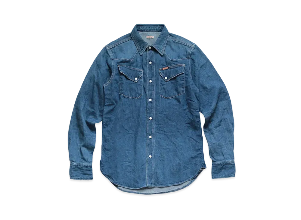 KAPITAL 8OZ DENIM WESTERN SHIRT (PROCESSING) "Indigo"