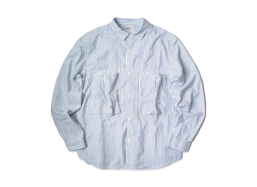 KAPITAL OX STRIPED ANOLAK SHIRT "Blue"