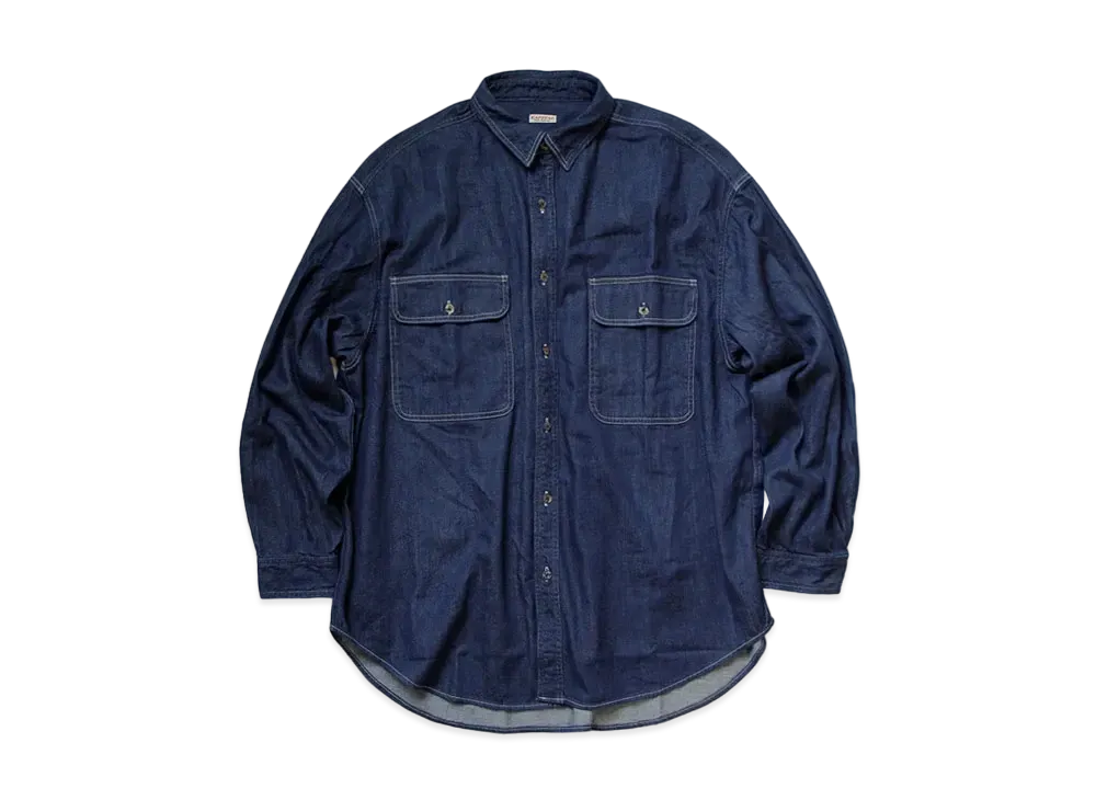 KAPITAL 8OZ DENIM GRANDE WORKSHIRT "Indigo"