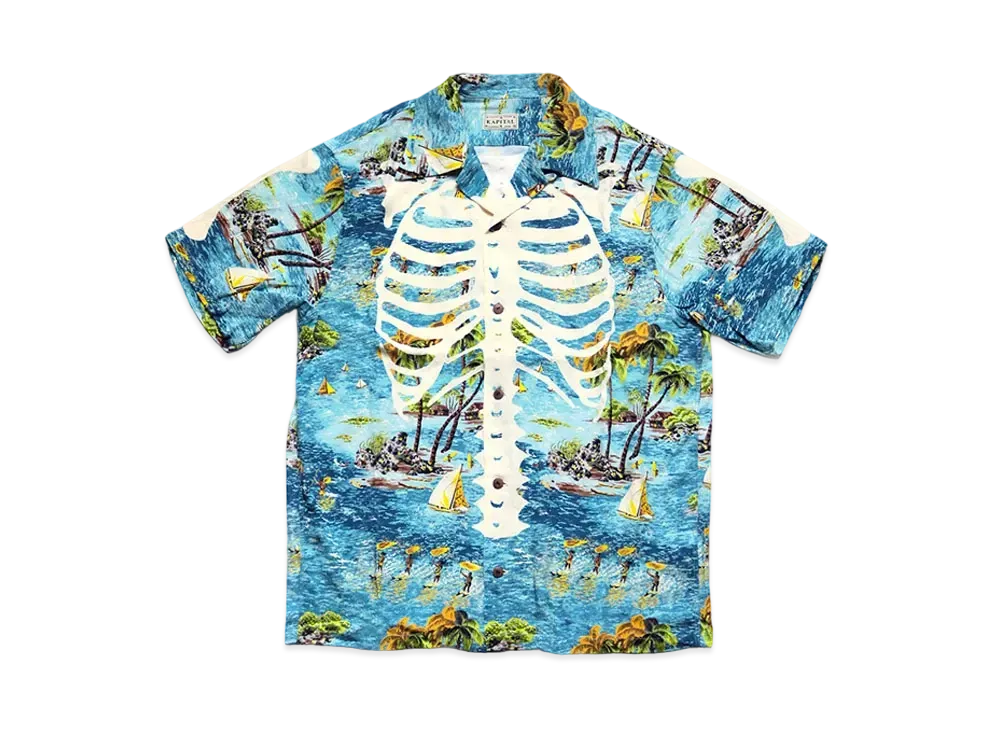 KAPITAL RAYON KAMEHAMEHA BOUND PT ALOHA SHIRT "Blue"
