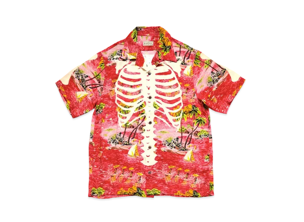 KAPITAL RAYON KAMEHAMEHA BOUND PT ALOHA SHIRT "Red"