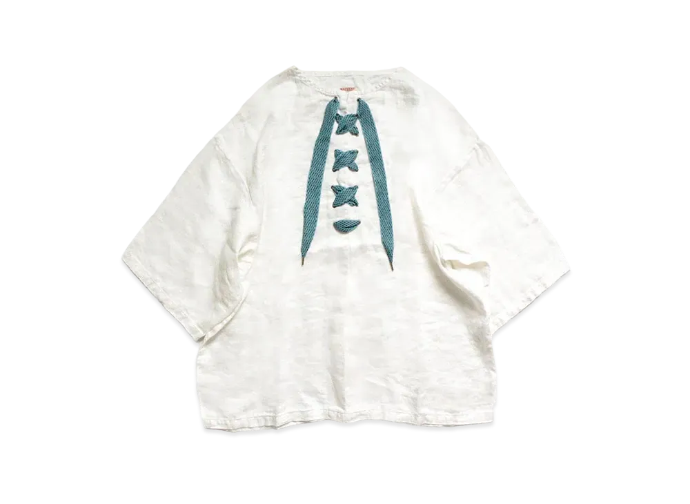 KAPITAL GAUZE LINEN LIMBONE COUSCOUS HENRY PULL "White"