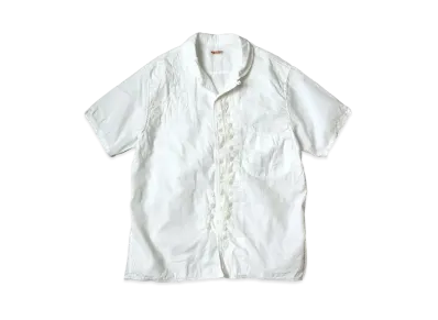 KAPITAL SINGLE GAUZE SAFARI ALOHA SHIRT "White"