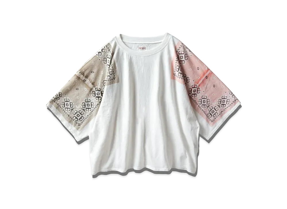 KAPITAL 18.5 / TENGU BANDANNA HUGET T (LIGHTNING) "Pink"