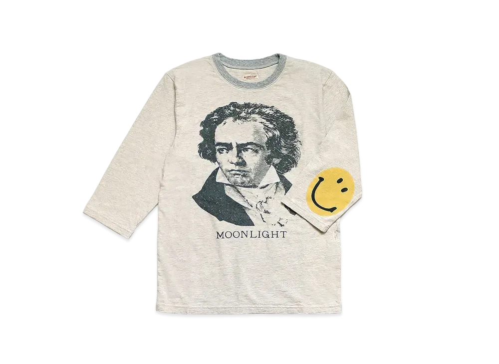 KAPITAL TOP TENGU CREW THREE QUARTER T (BEETHOVEN MOON LIGHT) "Quinity"