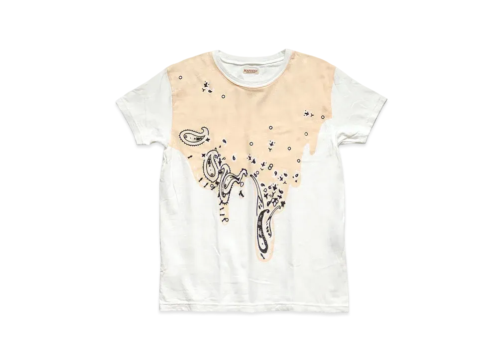 KAPITAL 20 / TENGU CREW T (PALE TONE TROTRO BANDANA PT) "Light Orange"