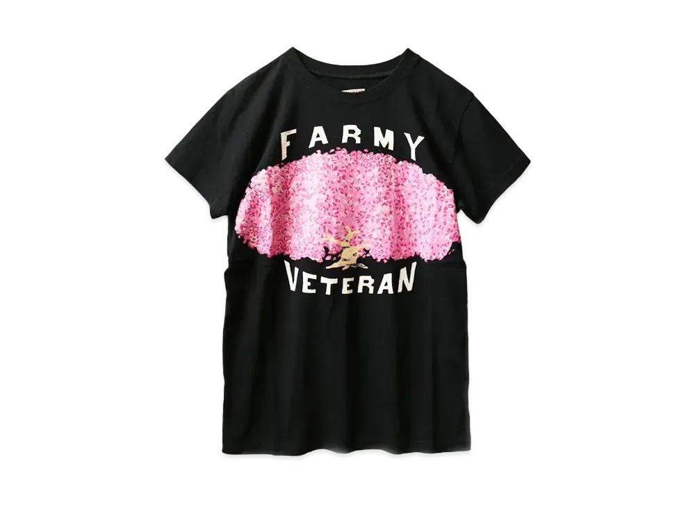 KAPITAL 20 / TENGU CREW T (FARMY VETERAN CHERRY PT) "Black"