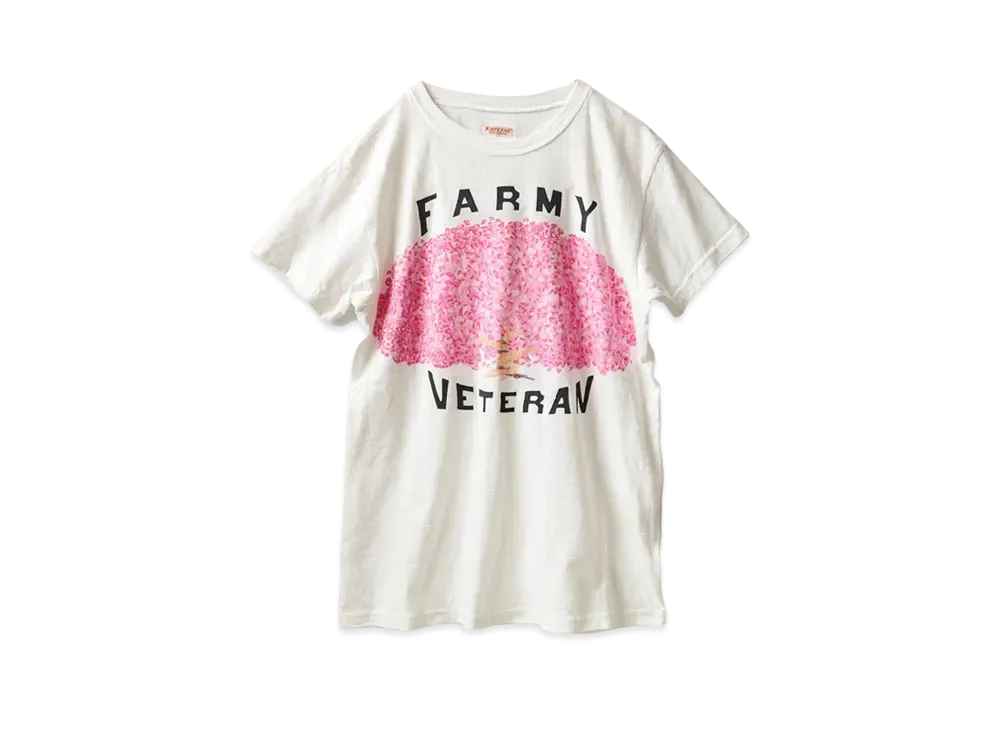 KAPITAL 20 / TENGU CREW T (FARMY VETERAN CHERRY PT) "White"