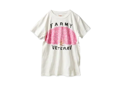 KAPITAL 20 / TENGU CREW T (FARMY VETERAN CHERRY PT) "White"