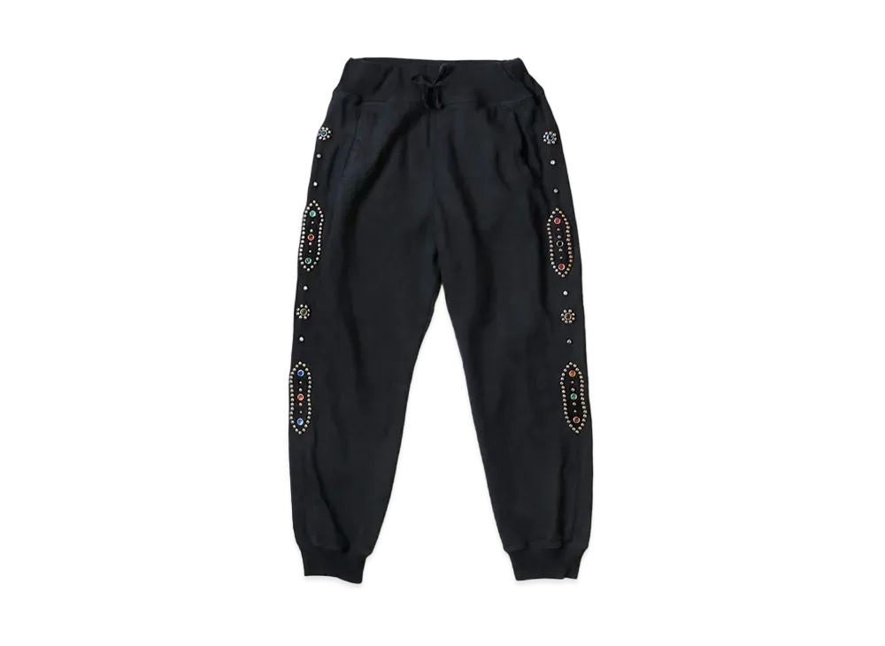 KAPITAL BACK HAIR SWEAT RIB PANTS (STUDY REMAKE) "Black"