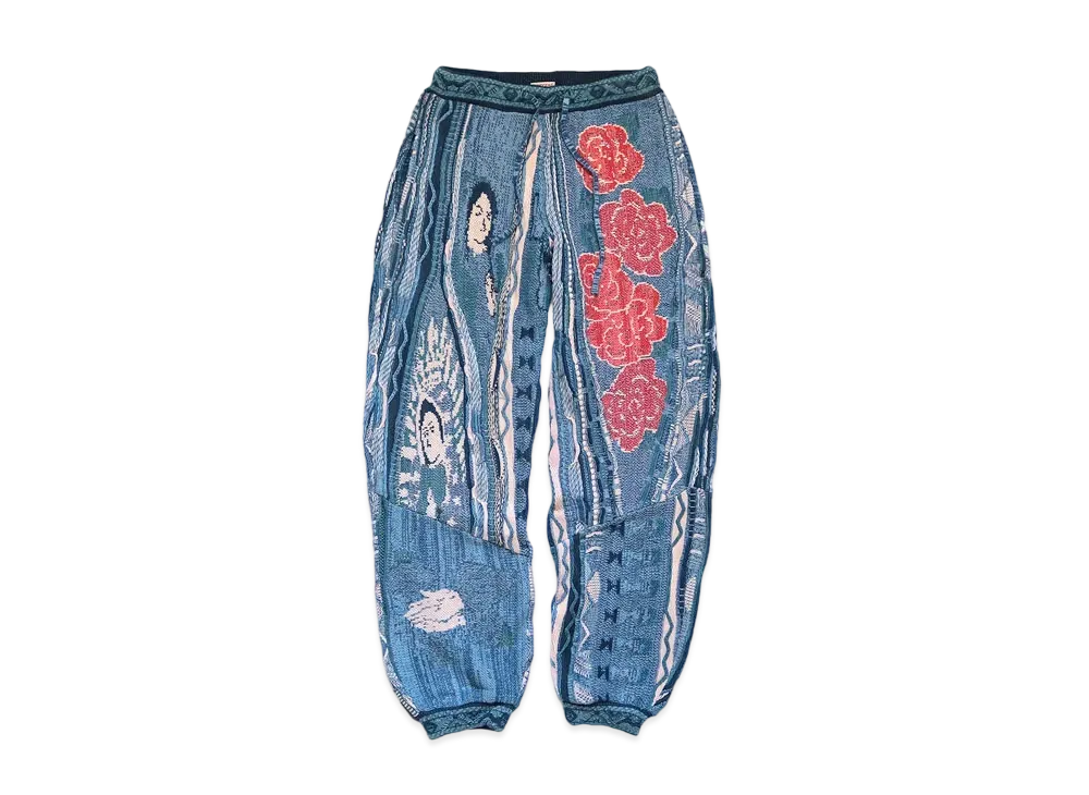 KAPITAL 7G KNIT VIRGIN MARIA GORDY SWEATSHIRT PANTS "Blue"