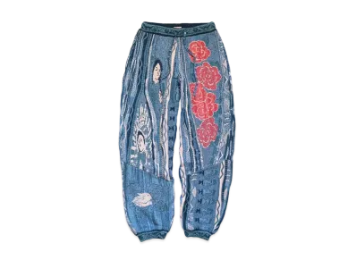 KAPITAL 7G KNIT VIRGIN MARIA GORDY SWEATSHIRT PANTS "Blue"