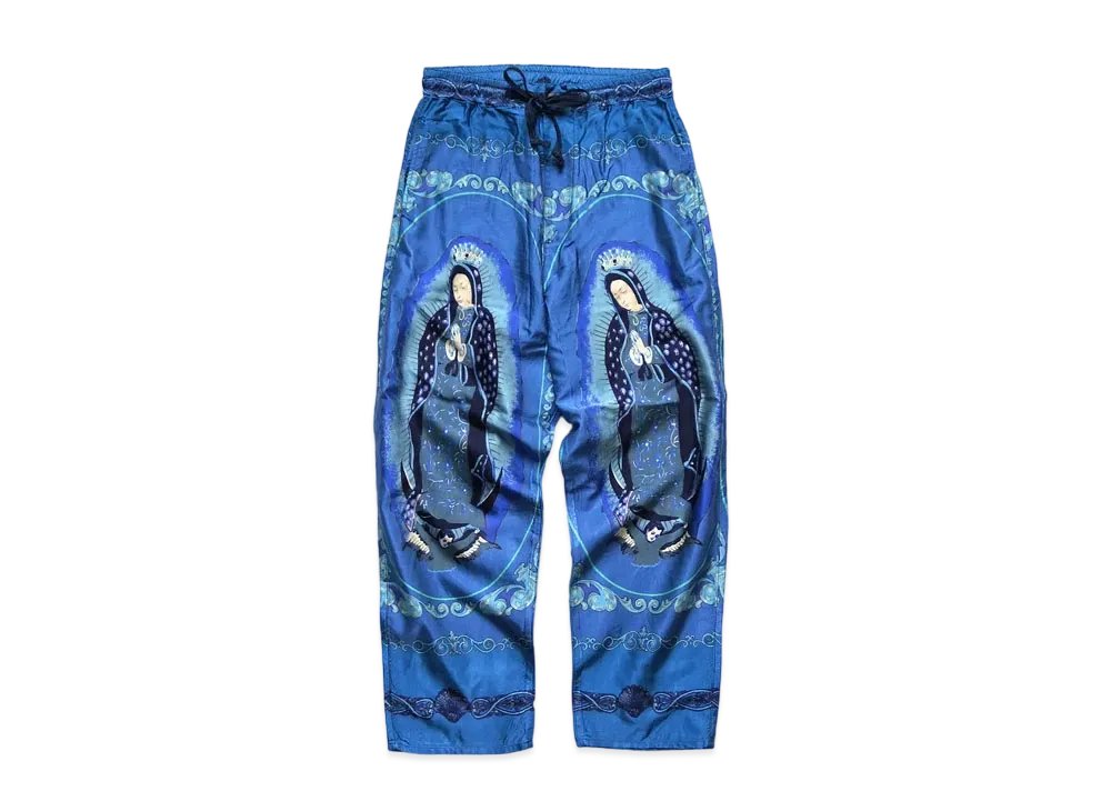 KAPITAL COTTON LAYON VIRGIN MARIA PT EASY PANTS "Turquoise"