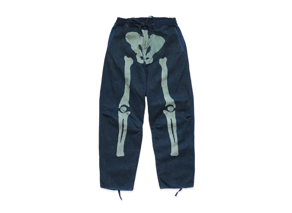 KAPITAL IDG DIRECTIONS CANVAS EASY PANTS (BOUND PT) "Indigo"
