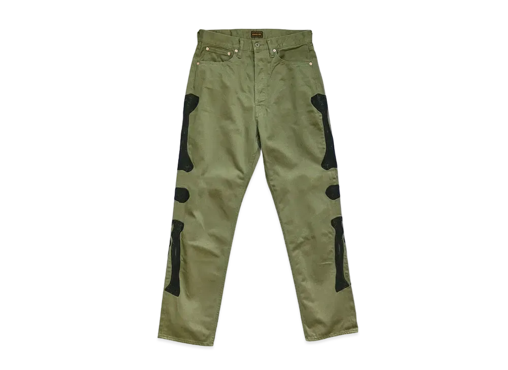 KAPITAL VINTAGE SATIN MEXICAN KANTAKI SEED 5P "Khaki"
