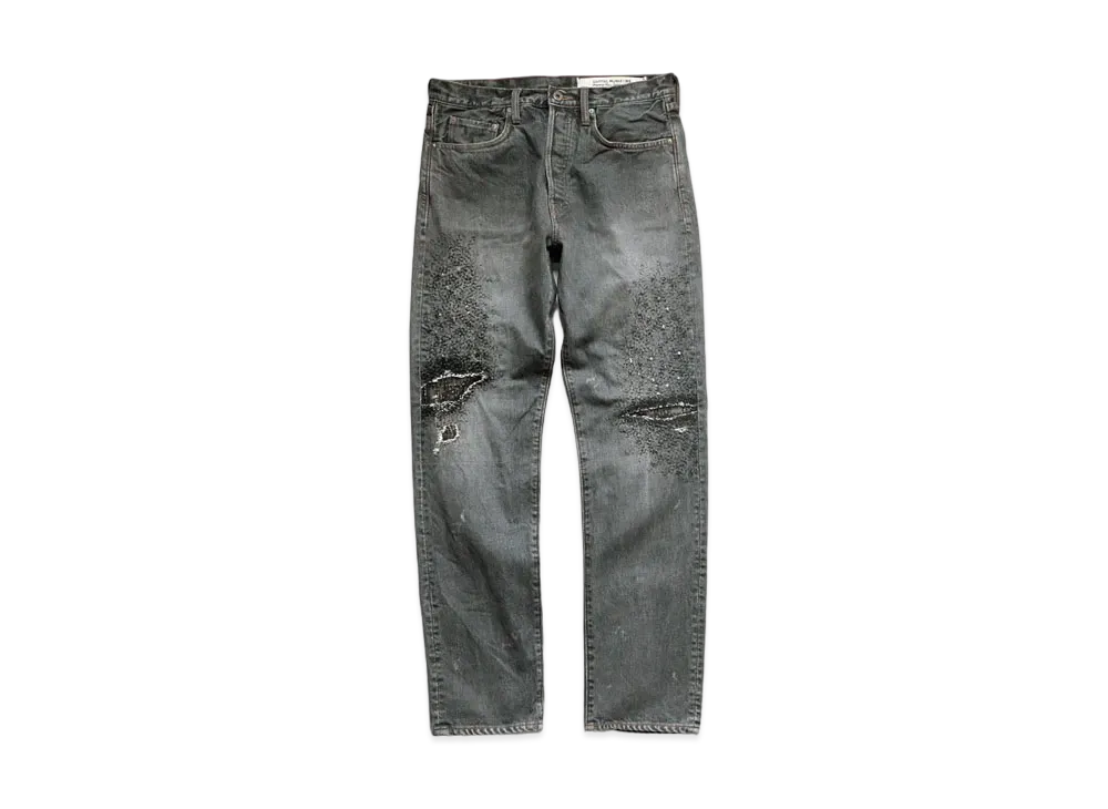 KAPITAL 14OZ Black DENIM 5P MONKEY CISCO "Black"