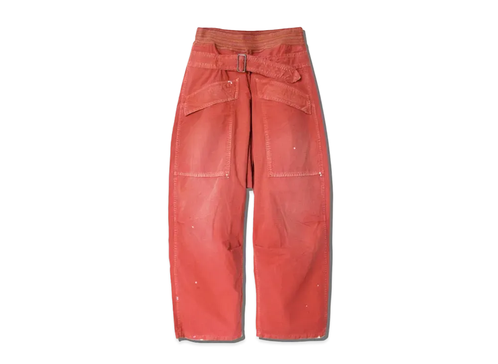 KAPITAL LIPSTOP AVIATOR SUITCUT PANTS "Red"