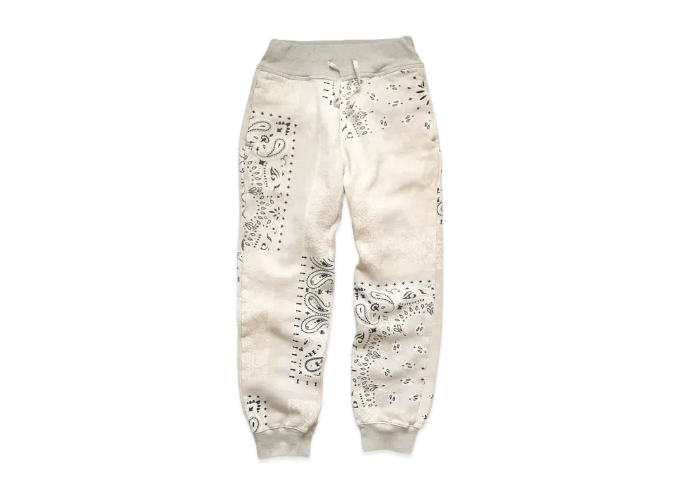 KAPITAL BACK HAIR BANDANA PATTERN SWEAT RIB PANTS "Quinity"