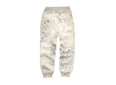 KAPITAL BACK HAIR BANDANA PATTERN SWEAT RIB PANTS "Quinity"