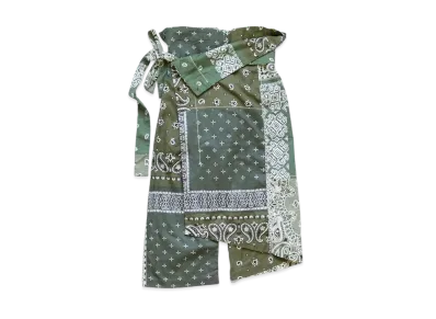 KAPITAL GAUZE BANDA NAPATWORK PT WRAP PANTS "Khaki"