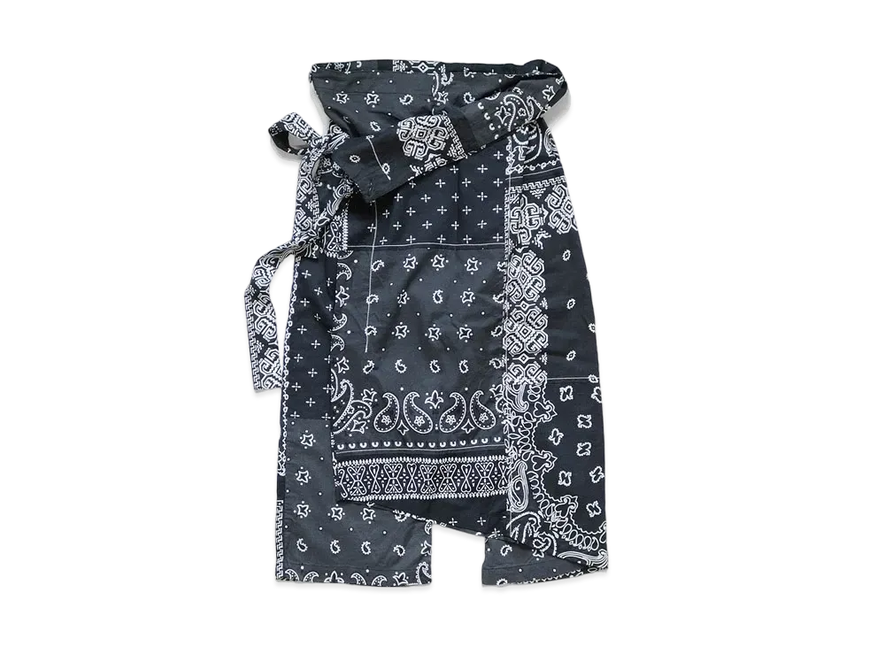 KAPITAL GAUZE BANDA NAPATWORK PT WRAP PANTS "Black"