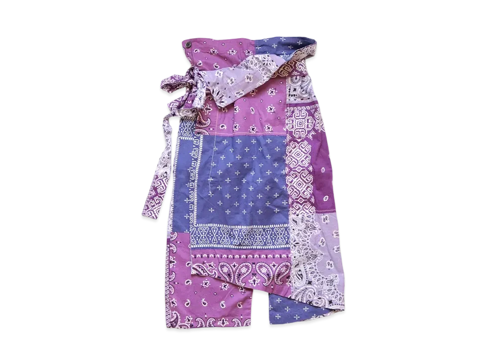 KAPITAL GAUZE BANDA NAPATWORK PT WRAP PANTS "Light Purple"