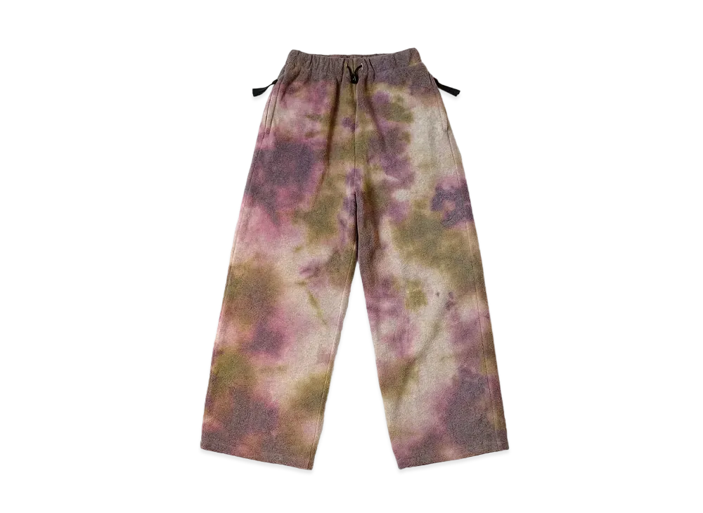 KAPITAL REVERSE FLEECE TIE DAI EASY PANTS (ASHBURY DIE) "Purple Khaki"